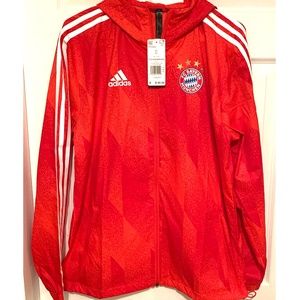 ADIDAS FCB FC Bayern Munchen Windbreaker FR3964 Sz S NWT